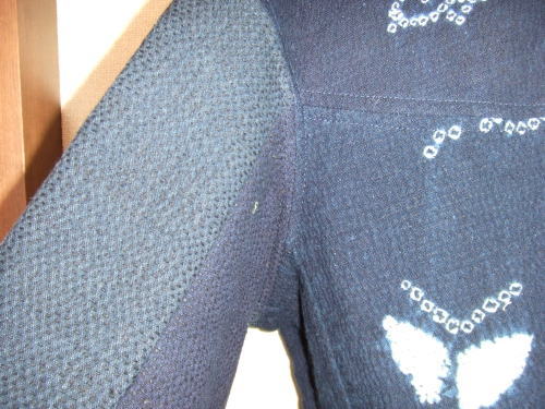 総絞り刺し子ジャケット詳細前面拡大