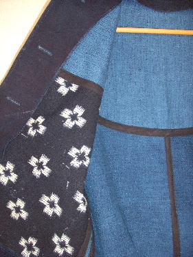 総絞り刺し子ジャケット詳細裏面